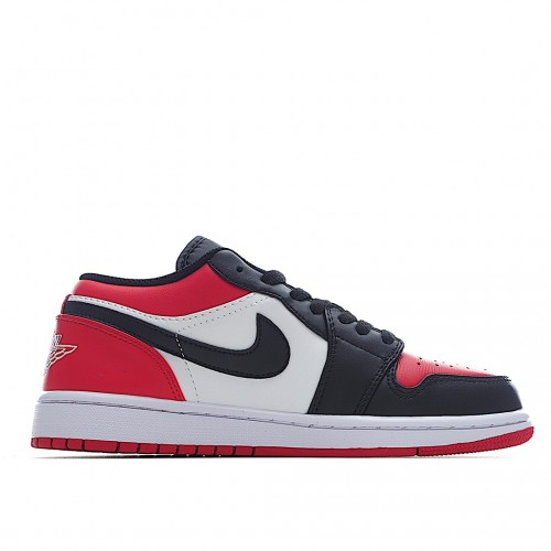 Air Jordan 1 Low Červené Černá Toe 553558-618 dámské Pánské AJ1 Obuv