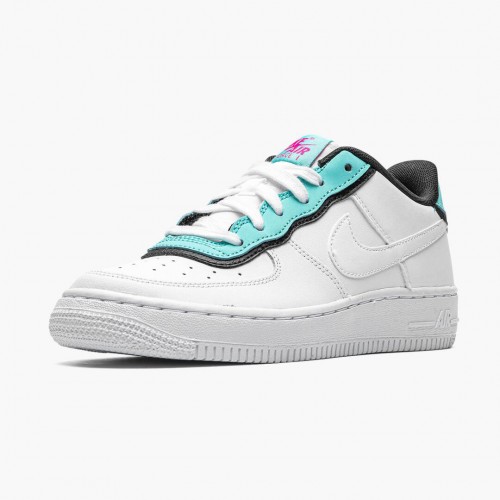 Nike Air Force 1 Low GS Double Layer Aqua Černá BV1084 100 Dámské Běžné boty