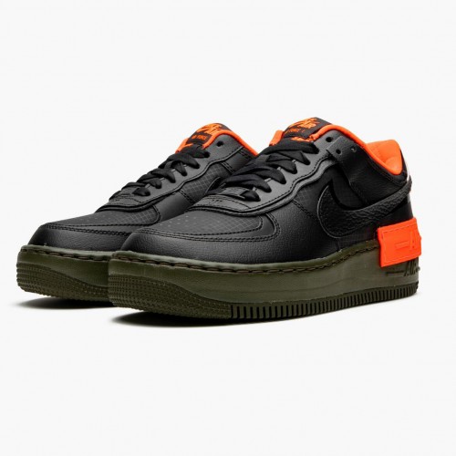 Nike Air Force 1 Shadow Černá Hyper Crimson Cargo Khaki CQ3317 001 Dámské Běžné boty