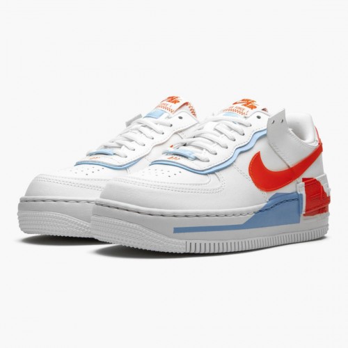 Nike Air Force 1 Shadow Summit White Team Orange CQ9503 100 Dámské a pánské Běžné boty