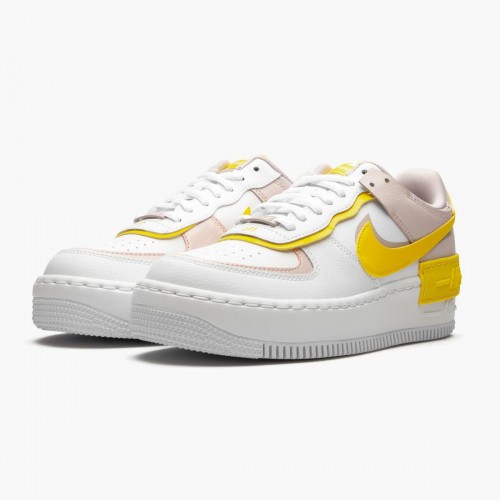 Nike Air Force 1 Shadow White Barely Rose Speed Yellow CJ1641 102 Dámské Běžné boty