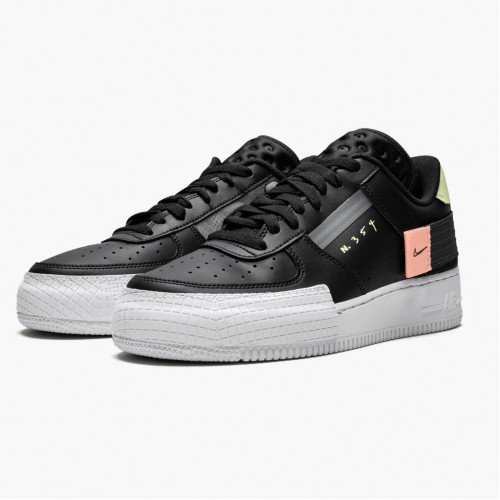 Nike Air Force 1 Type Černá CI0054 001 Dámské a pánské Běžné boty