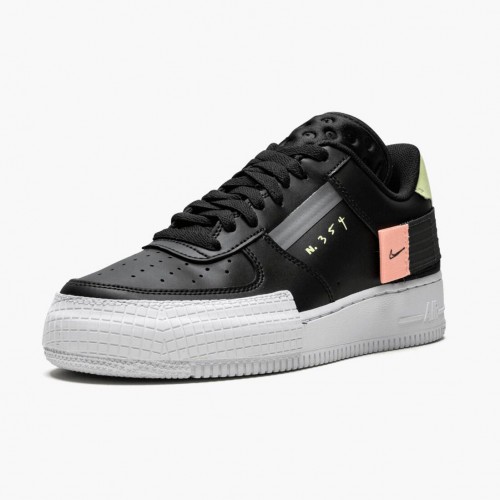 Nike Air Force 1 Type Černá CI0054 001 Dámské a pánské Běžné boty