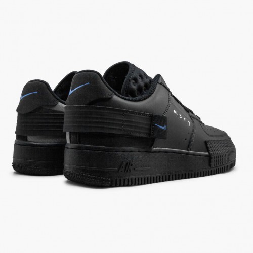 Nike Air Force 1 Type Černá Royal AT7859 001 Dámské a pánské Běžné boty