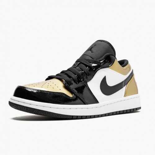 Air Jordan 1 Low Gold Toe dámské a pánské Běžné boty CQ9447 700 Černá/zlato-černá AJ1 Jordan Tenisky