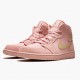 Air Jordan 1 Mid Coral Gold dámské a pánské Běžné boty 852542 600 Klubové zlato AJ1 Black Jordan Tenisky