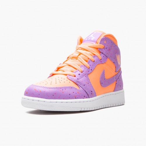 Air Jordan 1 Mid SE Atomic Pulse dámské a Pánské Běžné boty oranžový Pulse/Atomic Violet AV5174 800 AJ1 Jordan Tenisky