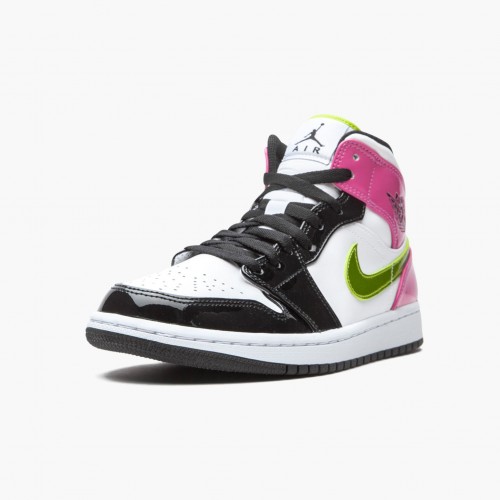 Air Jordan 1 Mid White Black Cyber Pink Běžné boty CZ9834 100 AJ1 Tenisky