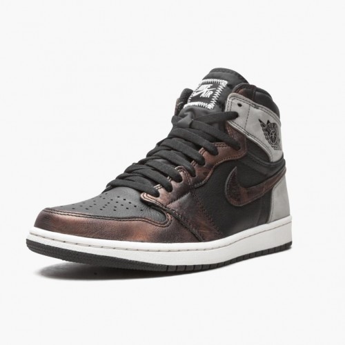 Air Jordan 1 Retro High Light Army Rust Shadow Patina 555088-033 Černá/Šedá-Rust dámské a Pánské Jordan Tenisky