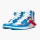 Air Jordan 1 Retro High Off-White University Blue dámské a pánské AJ1 Obuv AQ0818 148 Bílý Jordan Tenisky