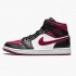 Air Jordan 1 Mid Bred Toe Black/Gym Red/White  554724-066