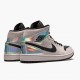 Nike Air Jordan 1 Mid Dirty Powder Iridescent Sotva Růže/Černá/Multi BQ6472 602 pánské/dámské AJ1 Jordan Tenisky