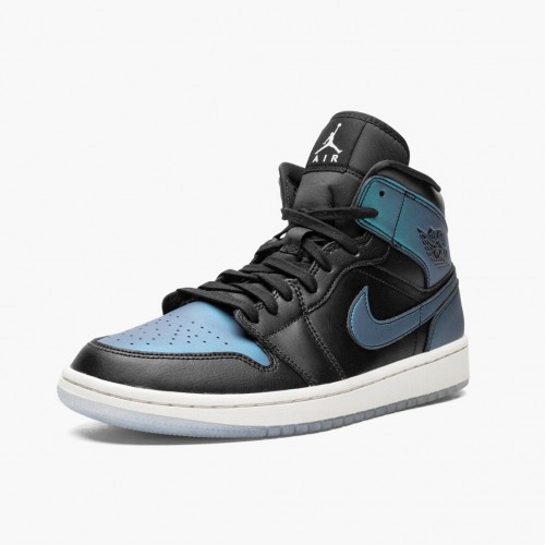 Nike Air Jordan 1 Mid Iridescent Black Černá/Bledá Ivory-Vícebarevná BQ6472 009 Pánské/WoPánské AJ1 Jordan Tenisky