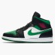 Nike Air Jordan 1 Mid Pine Green Černá/Gym Red-Bílý-Borovice Zelená Běžné boty 554724 067 AJ1 Tenisky