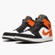 Nike Air Jordan 1 Mid ShatteČervené Backboard Černá/Bílý-Starfish Běžné boty 554724 058 AJ1 Tenisky