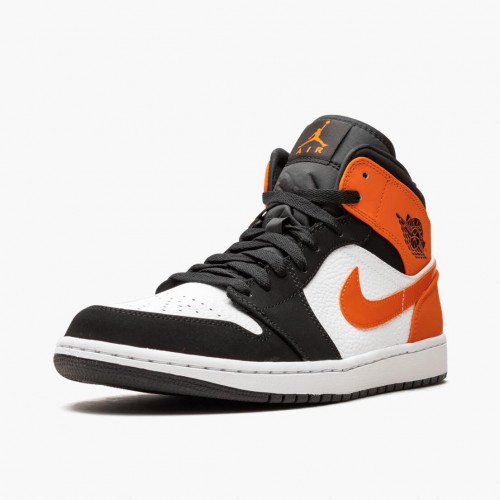 Nike Air Jordan 1 Mid ShatteČervené Backboard Černá/Bílý-Starfish Běžné boty 554724 058 AJ1 Tenisky