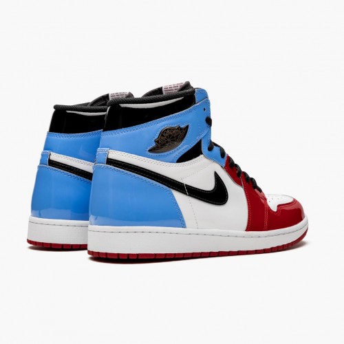 Nike Air Jordan 1 Retro High Fearless Bílý/University-Blue-Varsity CK5666 100 Běžné boty dámské a Pánské AJ1 Tenisky