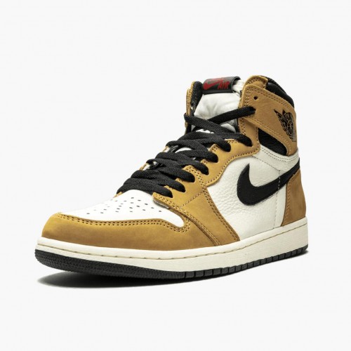 Nike Air Jordan 1 Rookie of the Year Zlatoen Harvest/Černá-Sail 555088 700 pánské/dámské AJ1 Jordan Tenisky