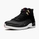 Air Jordan 12 Retro Reverse Taxi pánské AJ12 Běžné boty 130690 017 Černá/Zlato-Bílý Jordan Tenisky