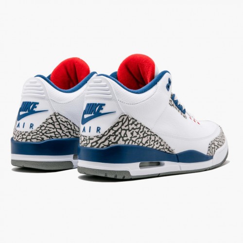 Air Jordan 3 Retro OG True Blue Pánské Běžné boty 854262 106 Bílý/Ohnivě červená AJ3 Jordan Tenisky