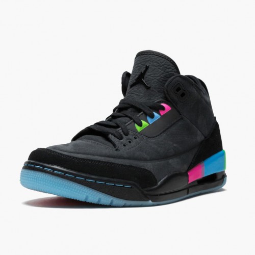 Air Jordan 3 Retro Quai54 Black/Black Electric Green AT9195-001