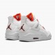 Air Jordan 4 Retro Metallic Orange White/Team Orange Metallic Sil CT8527-118