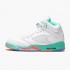 Air Jordan 5 Retro Light Aqua White/Crimson Pulse-Light Aqua  440892-100