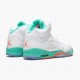 Air Jordan 5 Retro Light Aqua White/Crimson Pulse-Light Aqua  440892-100