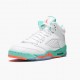 Air Jordan 5 Retro Light Aqua White/Crimson Pulse-Light Aqua  440892-100