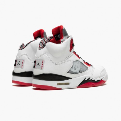 Air Jordan 5 Retro Quai 54 2021 White/University Red/Black DJ7903-106