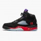 Air Jordan 5 Retro Top 3 Black/Fire Red/Grape Ice New E  CZ1786-001