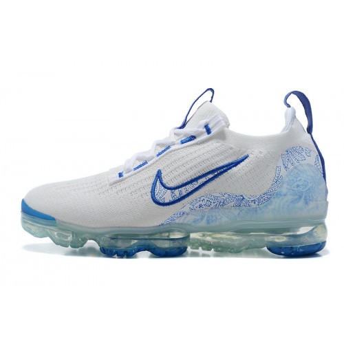 Pánské/Dámské Air VaporMax 2021 Flyknit Bílá and Modrá Obuv