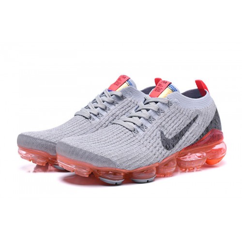 Pánské/Dámské Air VaporMax Flyknit 3 Šedá Červená Obuv AJ6900-600