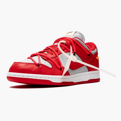 Nike Dunk Low Off White University Red CT0856 600 Dámské a pánské Běžné boty