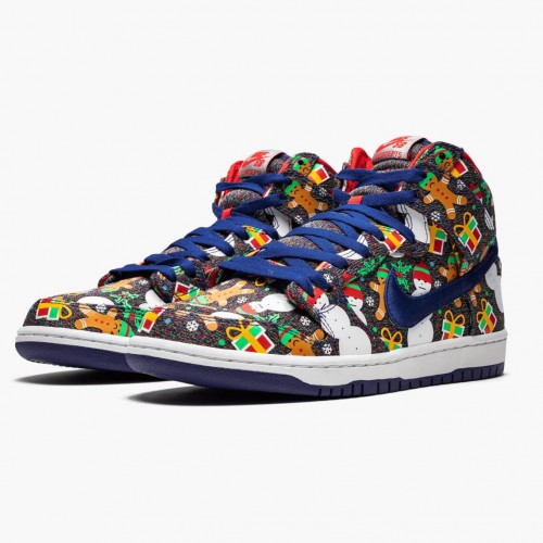 Nike SB Dunk High Concepts Ugly Christmas Sweater 881758 446 Dámské a pánské Běžné boty