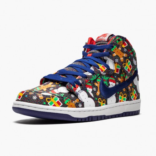 Nike SB Dunk High Concepts Ugly Christmas Sweater 881758 446 Dámské a pánské Běžné boty