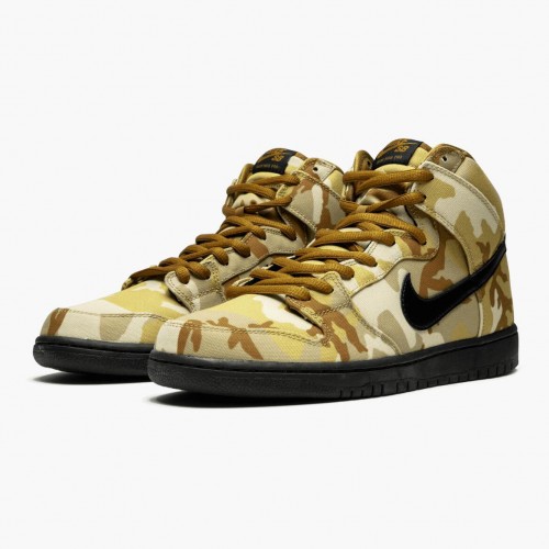 Nike SB Dunk High Pro Desert Camo BQ6826 200 Dámské a pánské Běžné boty