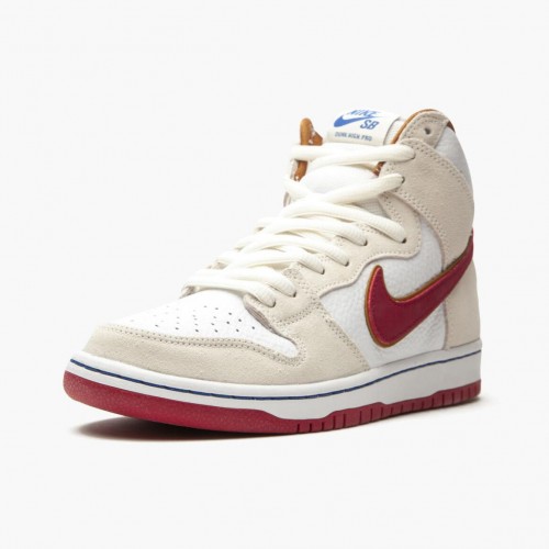 Nike SB Dunk High Sail Bright Crimson CV9499 100 Dámské a pánské Běžné boty